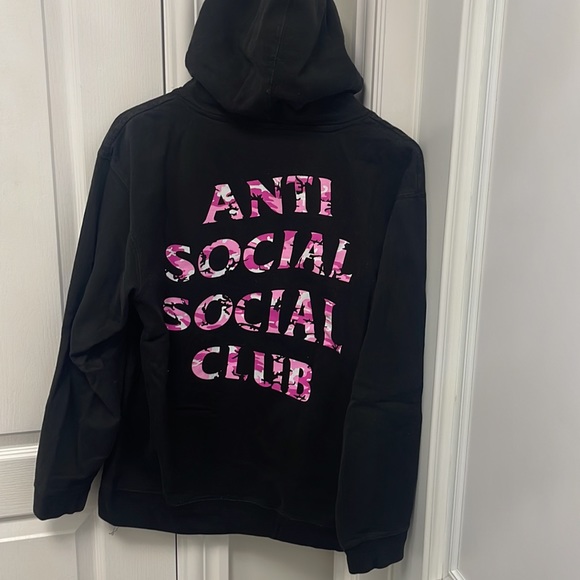 2 Anti Social Social Club black and white hoodie - Picture 5 of 9